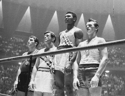 Cassius Clay won gold at the 1960 Summer Olympics in Rome.